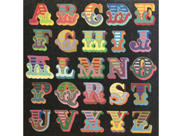 Ben Eine - A-Z, Black Glitter