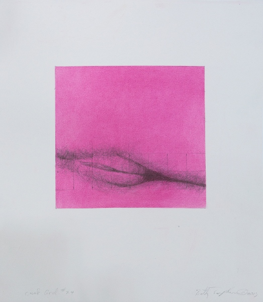 Cunt grid #24, 2017, Pencil and color pencil on paper, 43.2 x 35.6 cm
