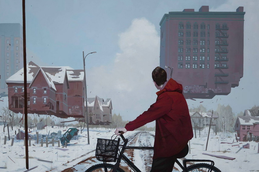 Besides walls he has been using canvas and oil and that can be seen on his blog