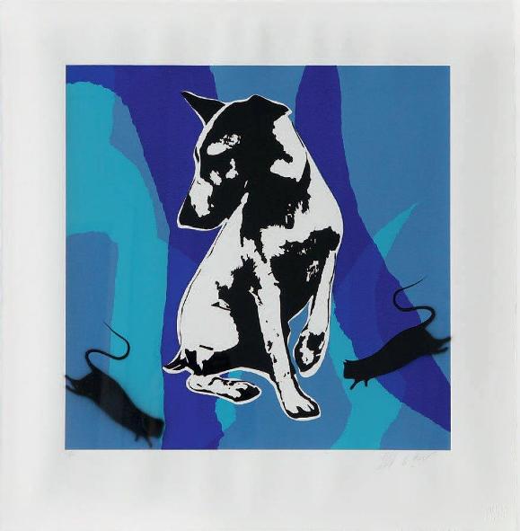 Blek Le Rat - His Master’s Voiceless (Blues), 2009 (73 x 72 cm)