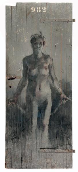 Borondo - Femme, porte n°982, 2013 (199 x 86 cm)