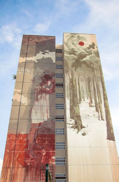 june in spain and france borondo mural france