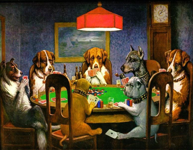 Cassius Marcellus Coolidge' dogs playing poker picture - A Friend in Need, 1903