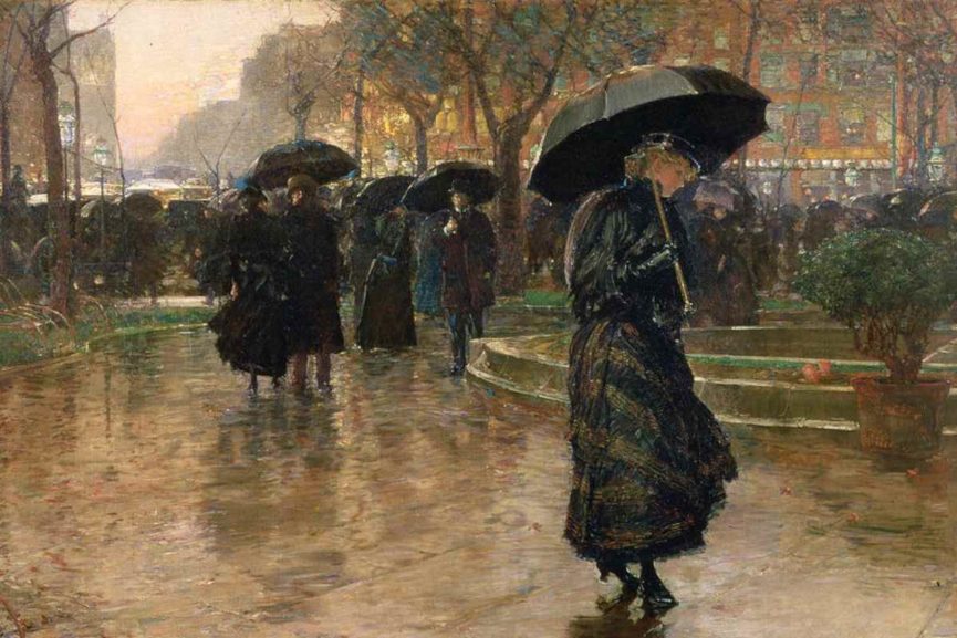 The Wonderful Paintings With Umbrellas For The Rainy Season