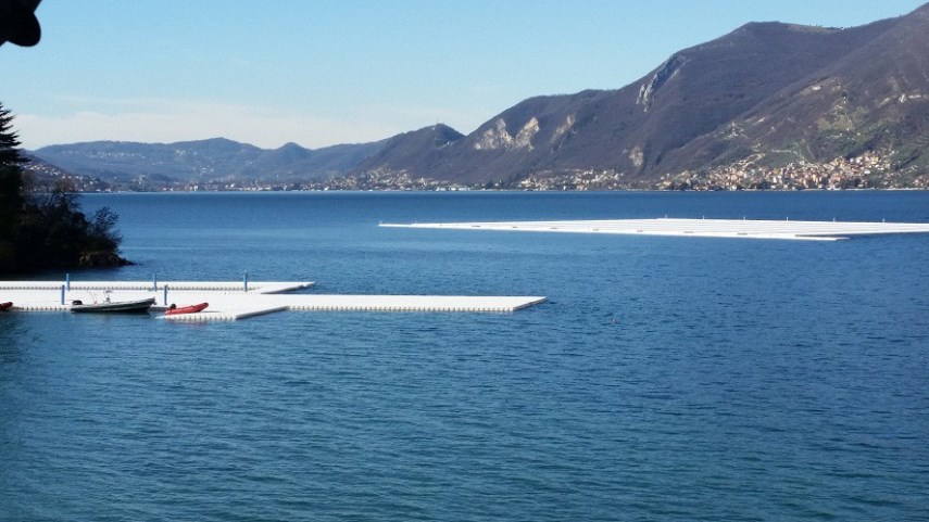 The Floating Piers piers floating 2016 lake iseo fabric sulzano italy june island isola monte yellow wolfgang floating piers lake iseo fabric italy
