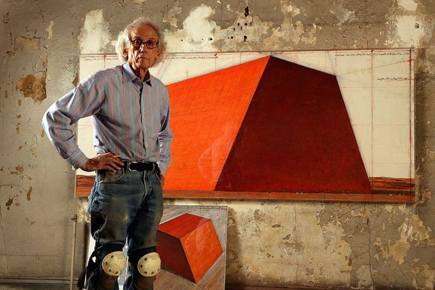 Christo up close, pictured in london in 2017 and published in the 2018 news
