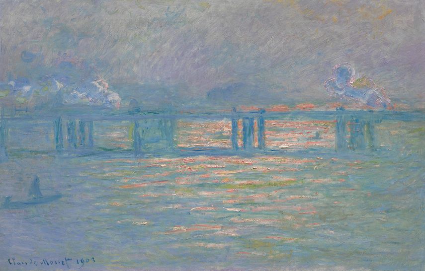 Claude Monet - Charing Cross Bridge, 1903, on view in the upcoming 2019 Sotheby's auction