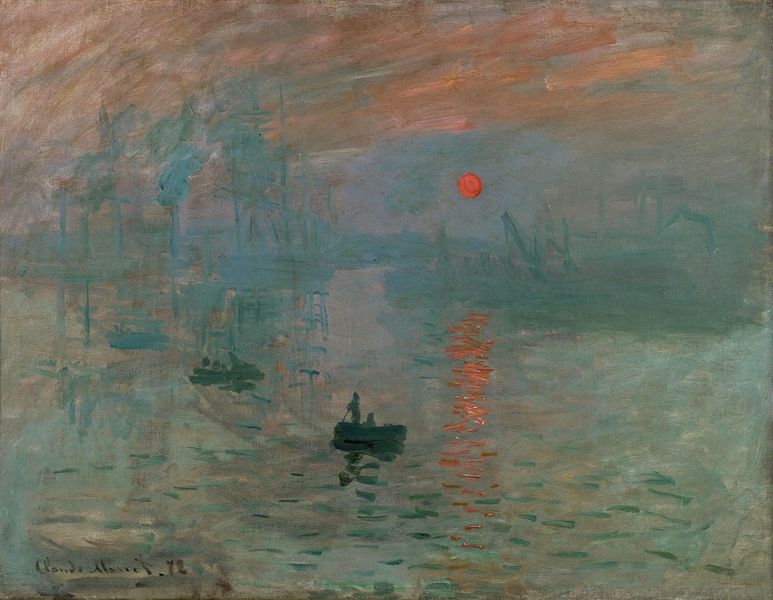 Claude Monet - Impression, Sunrise, 1872, Monet's water landscape