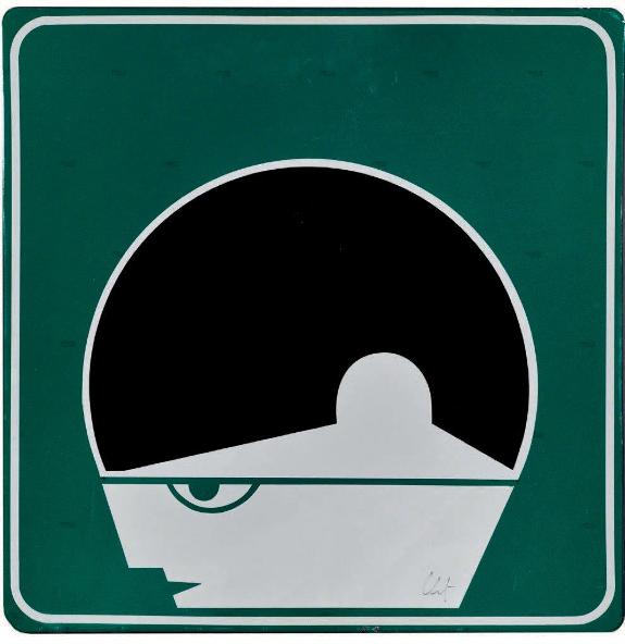Clet Abraham - Tunnel, 2012 (60 x 60 cm)