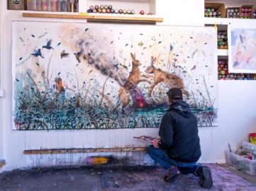 Collin van der Sluijs in his studio, 2018