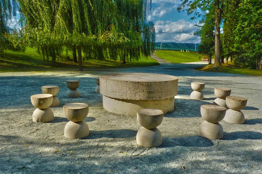  Table of Silence is a decisively modern work by french romanian artist Brancusi