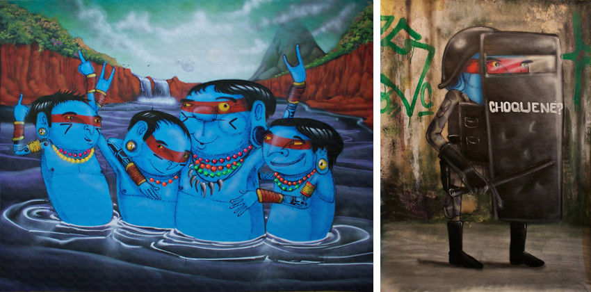 Cranio - Falesias, 2016 (Left) - Choque Ne, 2016 (Right), images via Vroom & Vaorssieau