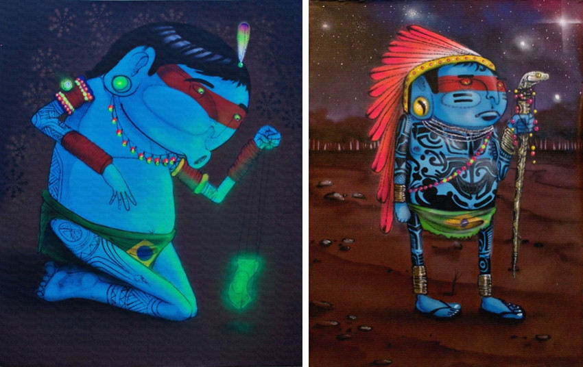 Cranio - Marionette Money, 2016 (Left) - Totum, 2016 (Right), images via Vroom & Vaorssieau