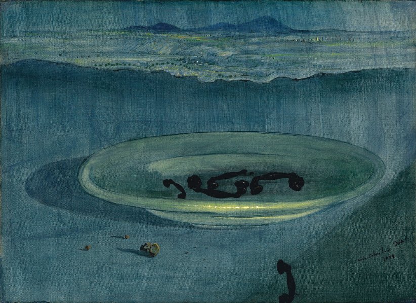 Salvador Dali - Landscape with Telephones on a Plate, 1939