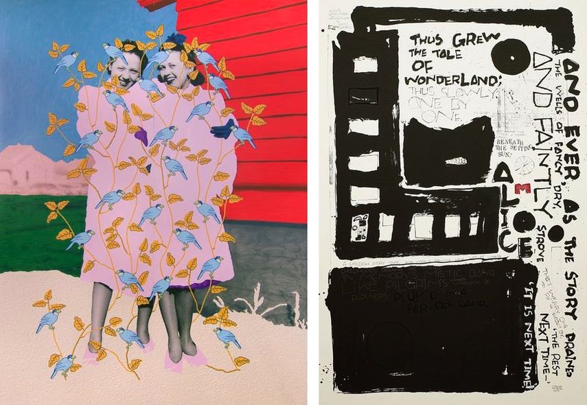 Daisy Patton - Untitled (Sisters in Fur Coats with Birds), Mizuho Koyama - ALICE. Gallery KITAI