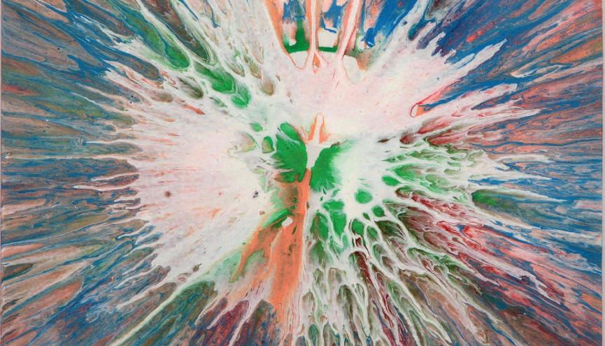 Damien Hirst- Spin Painting, 1995 (9 x 15 cm)