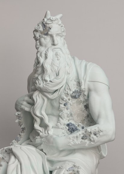 Daniel Arsham - Blue Calcite Eroded Moses