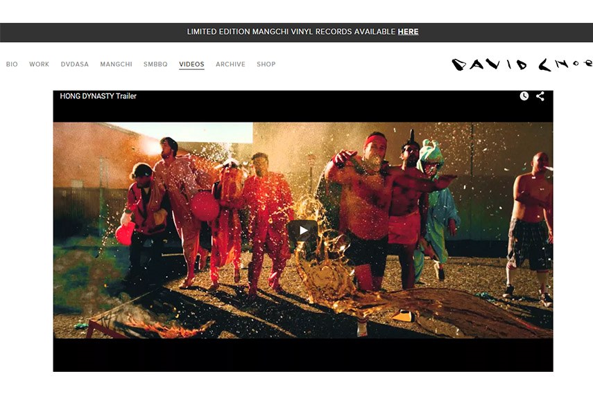 David Choe website screenshot