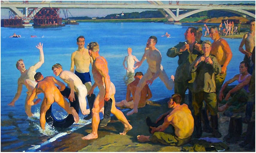 Apart from the abstract expresionalism flourishing in the 1950s art in the West, socialist realism was significant in the Soviet Union and their 1950s artists
