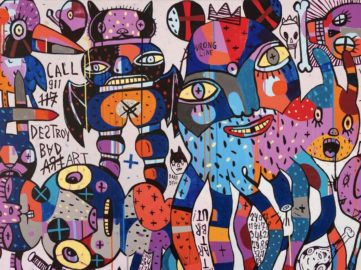 Eddie Hara - Call 911. Destroy Bad Art (detail), 2018