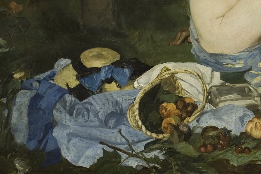 Edouard Manet - Luncheon on the Grass (Le Déjeuner sur l'Herbe) detail