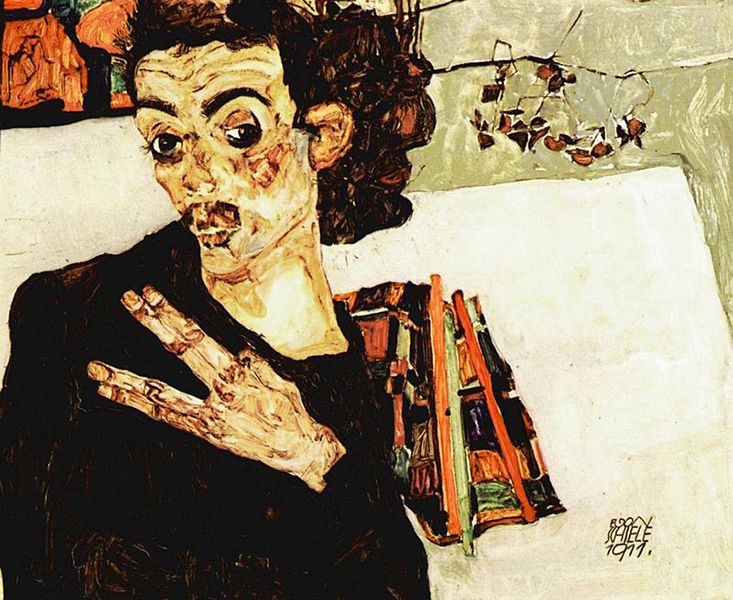 leopold schiele's woman was tall 