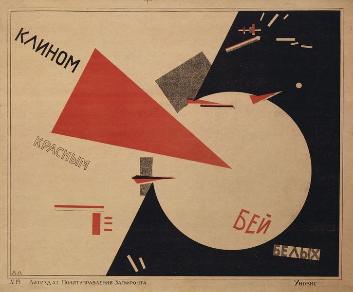 El Lissitzy, Beat the Whites with the Red Wedge, 1920