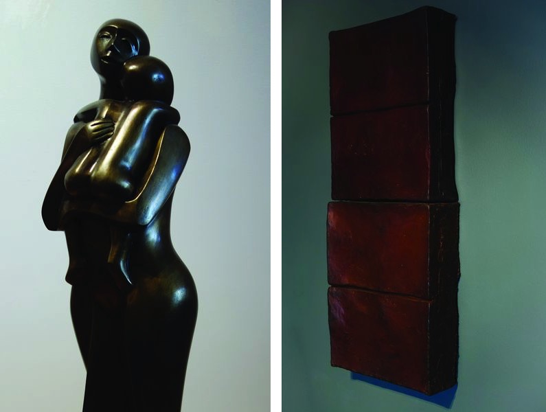 Elizabeth Catlett - Standing Mother and Child, 1981, Eva Hesse - Mold for Sans II, 1967