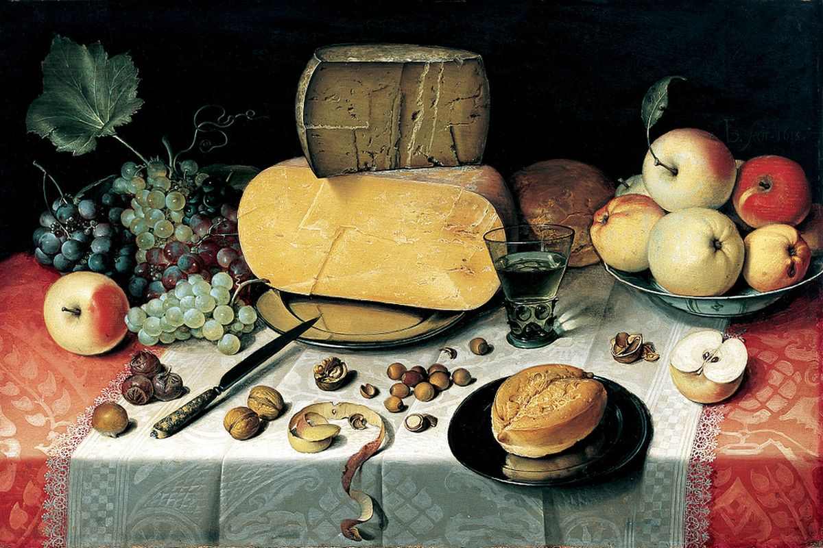 Floris Van Dyck Painting Still Life With Fruit Nuts And Cheese Via Flickr Com 