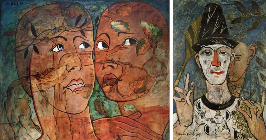 A picture of two works made by Francis Picabia that were immensely popular in every vital french gallery of the 1930s