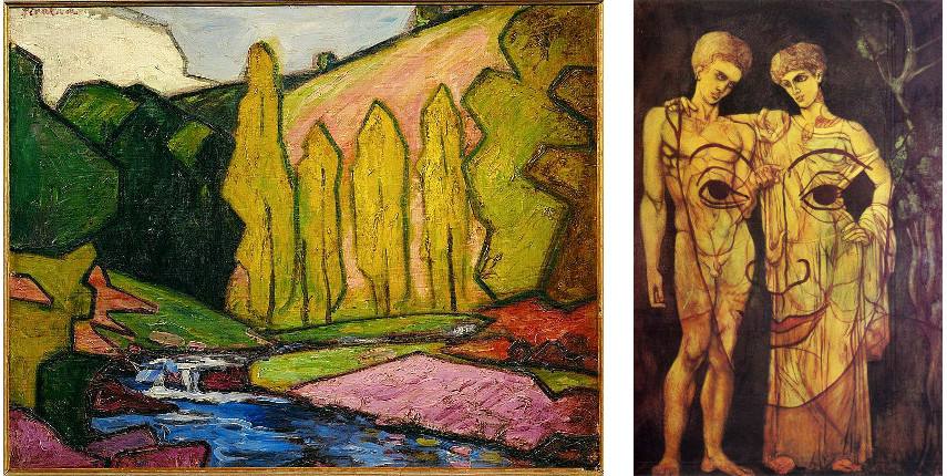 Two images of Picabia's body of works that show how the artist had a subtle religious note