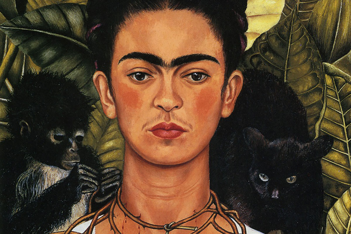 The Most Famous Painters Of The 20th Century Widewalls   Frida Kahlo Self Portrait With Thorn Necklace And Hummingbird 1940 1 