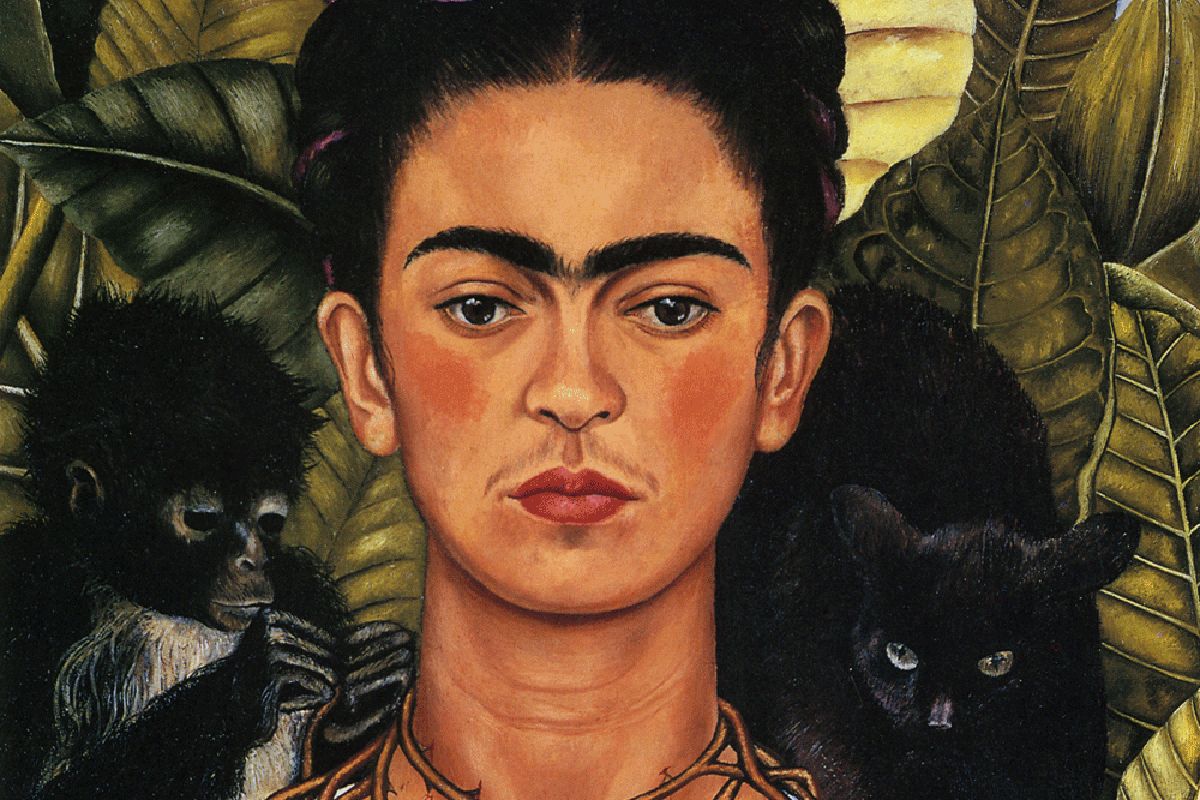 Frida Kahlo Self Portrait With Thorn Necklace And Hummingbird Via Flickr 