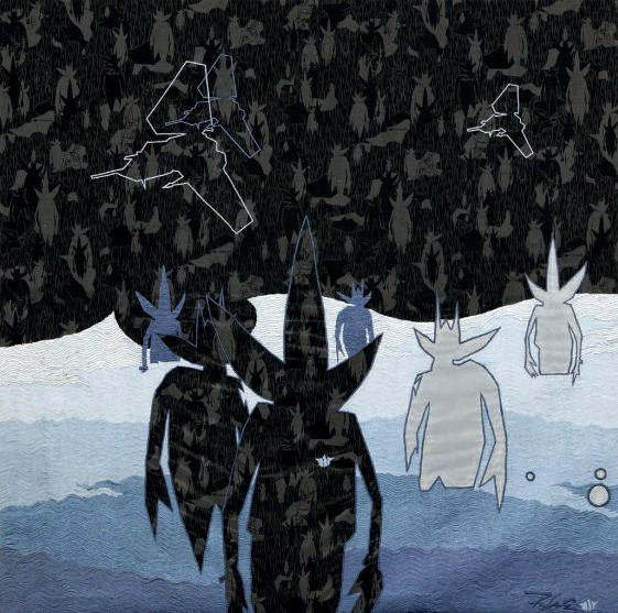 Futura - Tidal Pointman Black, 2000 (127 x 127 cm)