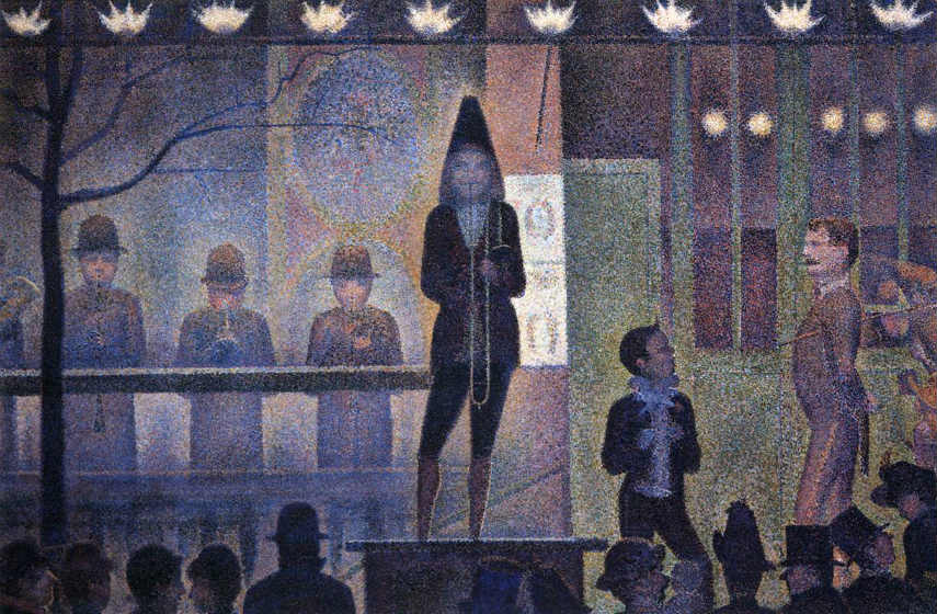 George Seurat - Circus, photo via wga.hu french page grande sunday seurat's paintings work paris pointillism, artist island