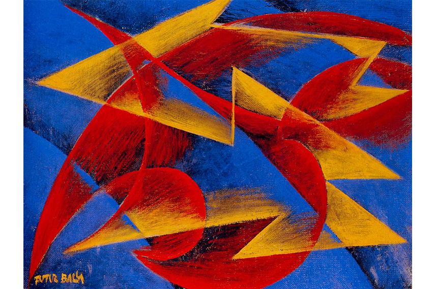 Manifesto is often important for avant garde group movements including expressionism and dynamism. The example of Italian futurism art is this artwork by Giacomo Balla produced in 1913 