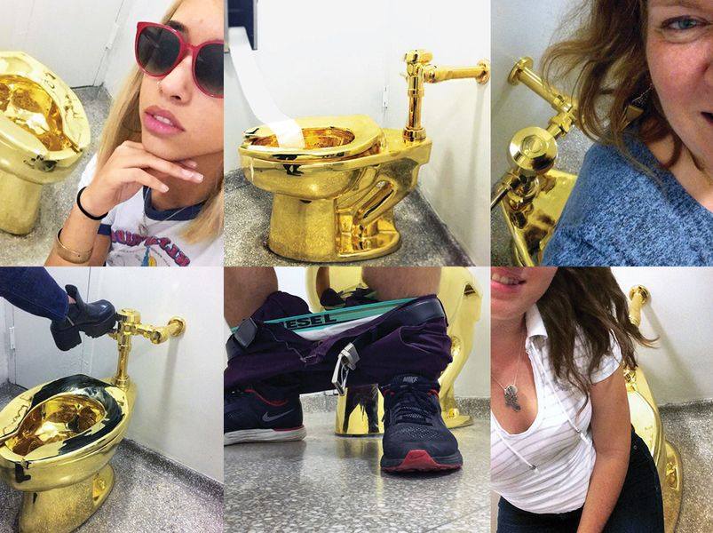 The Guggenheim's monstrous golden toilet sums up the obscene art
