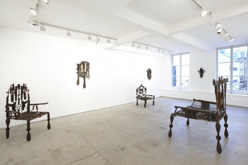 Gonçalo Mabunda is known for his peculiar thrones and weird masks made out of weapons