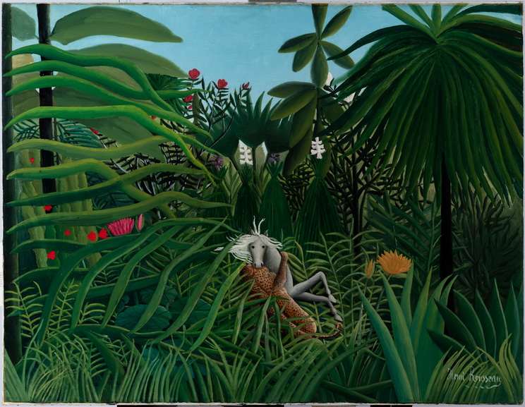 Henri Rousseau - Jaguar attack on a horse