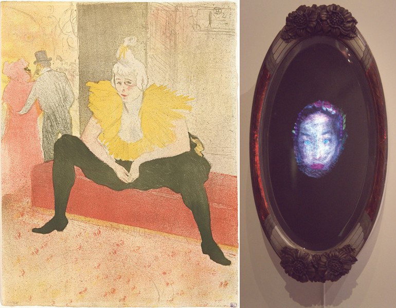 Henri de Toulouse-Lautrec - La Clownesse assise, Mademoiselle Cha-U-Ka-O, 1896, Olga Titus - Mirror Mirror on the Wall, 2010