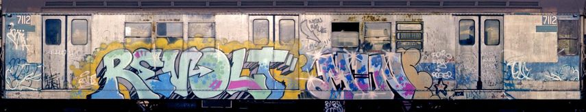 Henry Chalfant - Revolt Min (Rasta RTW), 1979, 2013. Kodak Professional Endura metallic paper,12h x 60w in