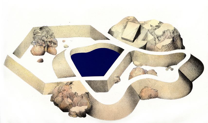 Icinori-Raphael Urwiller Mayumi Otero - Barrage n°2, 2016. Le Carreau du Temple Paris, Salon du Dessin Contemporain
