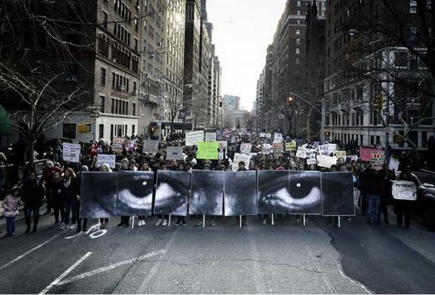 Millions March NYC, Image vis JRart on Twitter