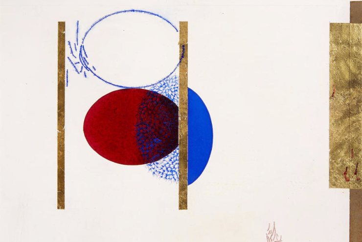 Imran Qureshi - Together (Lot 45). Estimated at $9,292-$12,389; sold for $ 23,230