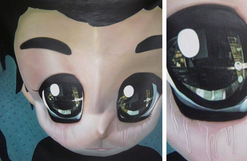 Ioam Yumako - Mad World, 2008 (Left) / Detail (Right)