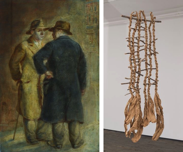 Isabel Bishop - The Conversation, 1931, Kazuko Miyamoto - Hanging Paper Sculpture, 1980-2017