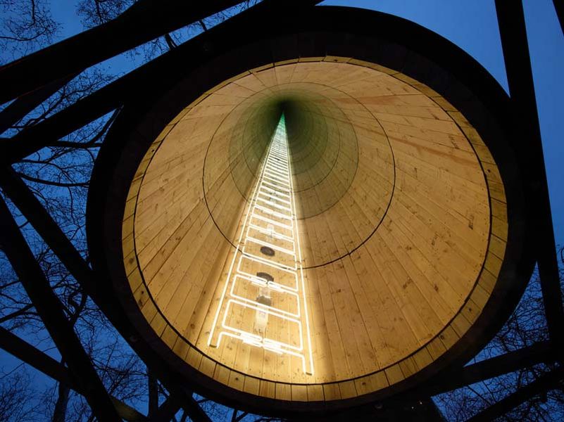Ivan Navarro - Ladder (Water Tower), 2014 on view at EXPO CHICAGO