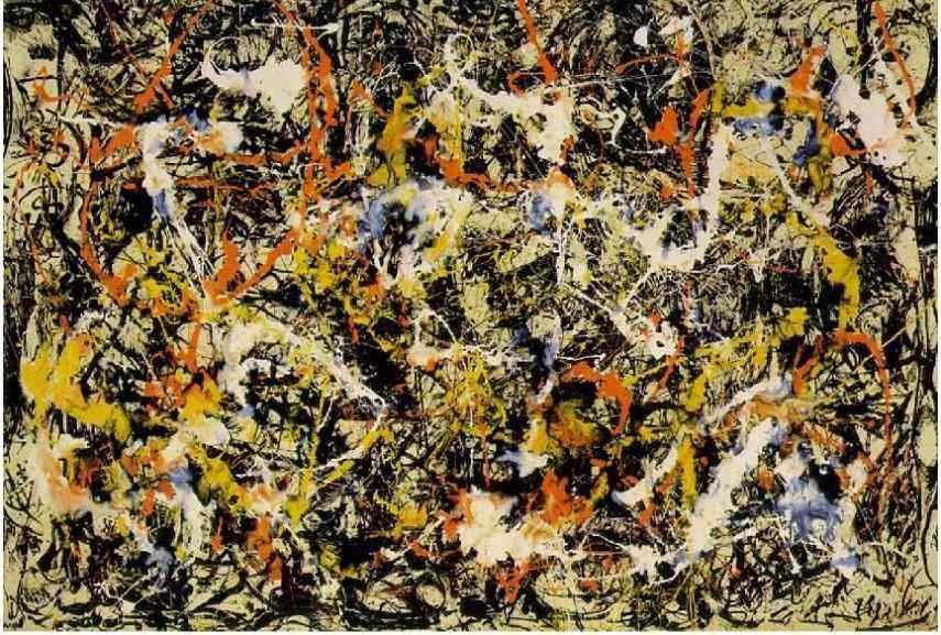 Definition of radial balance in art of Jackson Pollock - Convergence, 1952