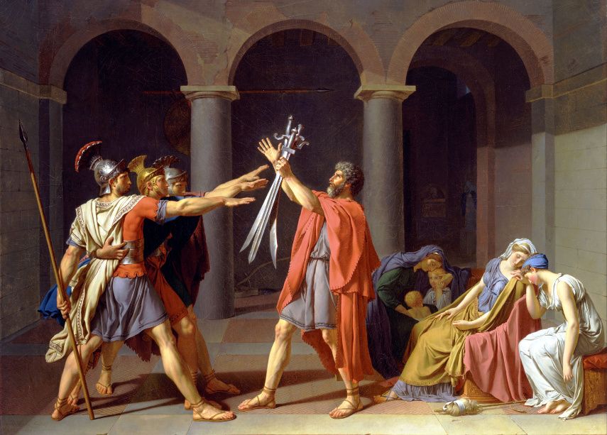 Jacques-Louis David Jean - Oath of the Horatii, 1786 - Image via wikipediaorg