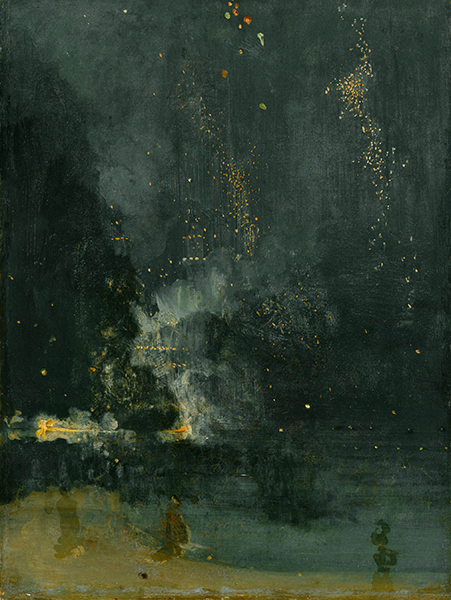 James McNeill Whistler - Nocturne in Black and Gold- The Falling Rocket, 1875